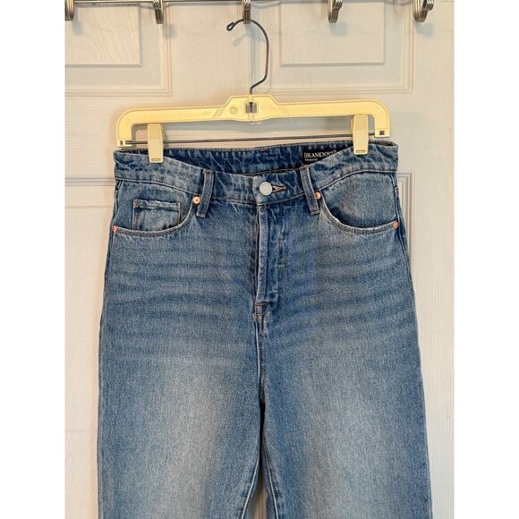 Blank NYC Baxter Ribcage Straight Leg Distressed Jeans Ripped Baggy Raw Hem Butt - Picture 4 of 16